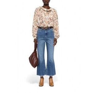 FRAME Le High 'N' Tight Crop Mini Boot Jeans Delamo Grind 29 US 8 NWT Boho